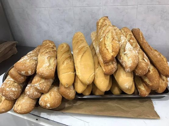 barras de pan amontonadas